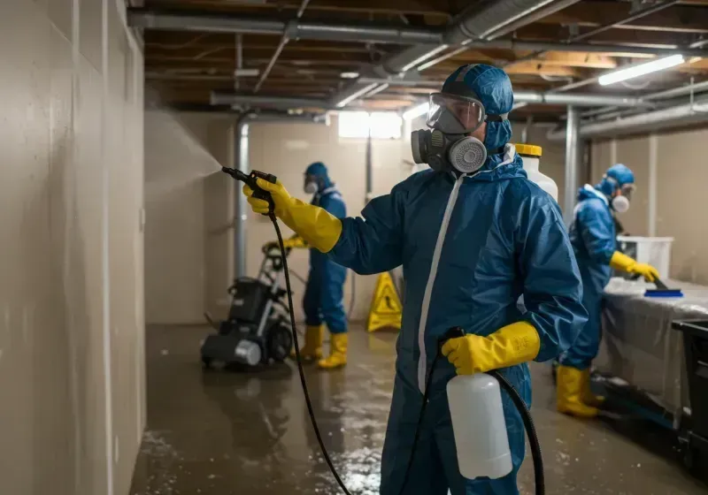 Basement Sanitization and Antimicrobial Treatment process in Marbury, AL